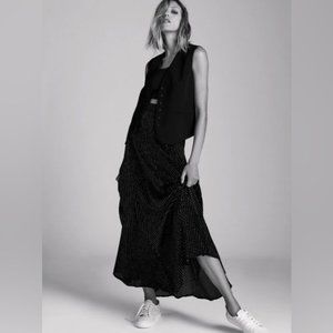 Zara Limited Edition Long Velvet Skirt